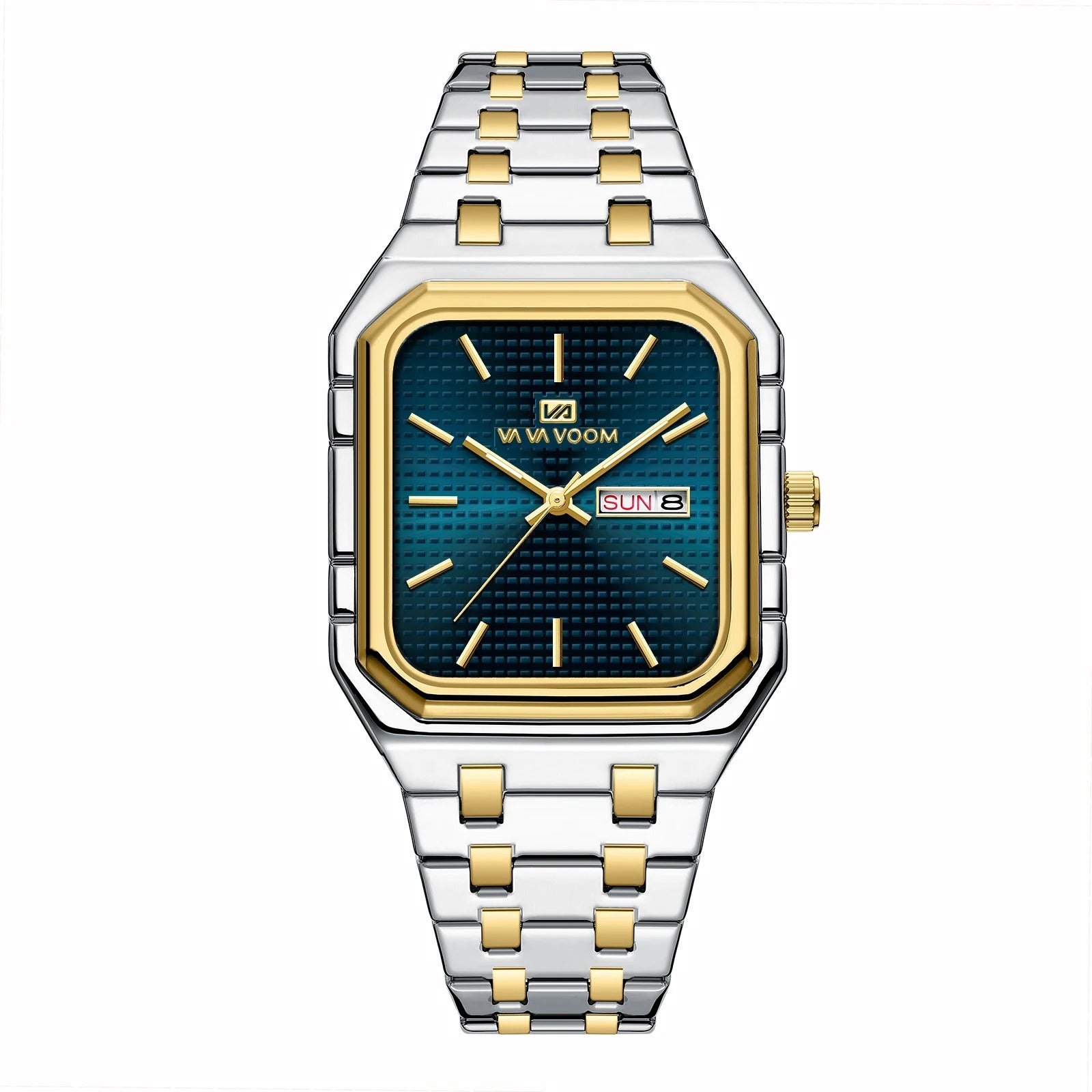 Square Day-Date - Two-Tone Azul