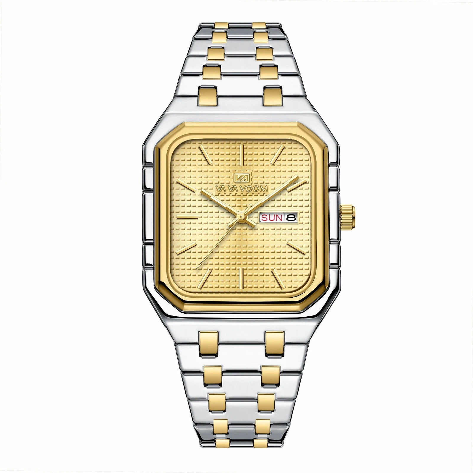 Square Day-Date - Two-Tone Dourado